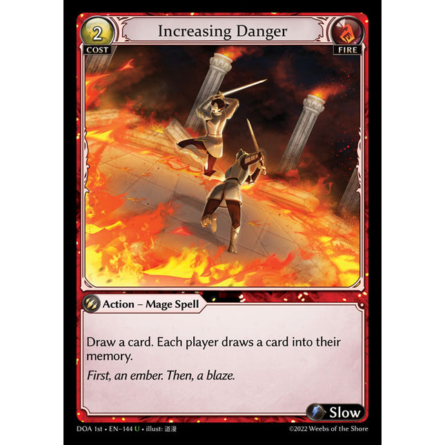 Increasing Danger - DOA 1st EN-144 - Uncommon - Near Mint - Non-Foil - Grand Archive TCG