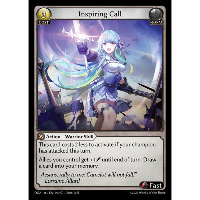 Inspiring Call - DOA 1st EN-093 - Common - Near Mint - Non-Foil - Grand Archive TCG