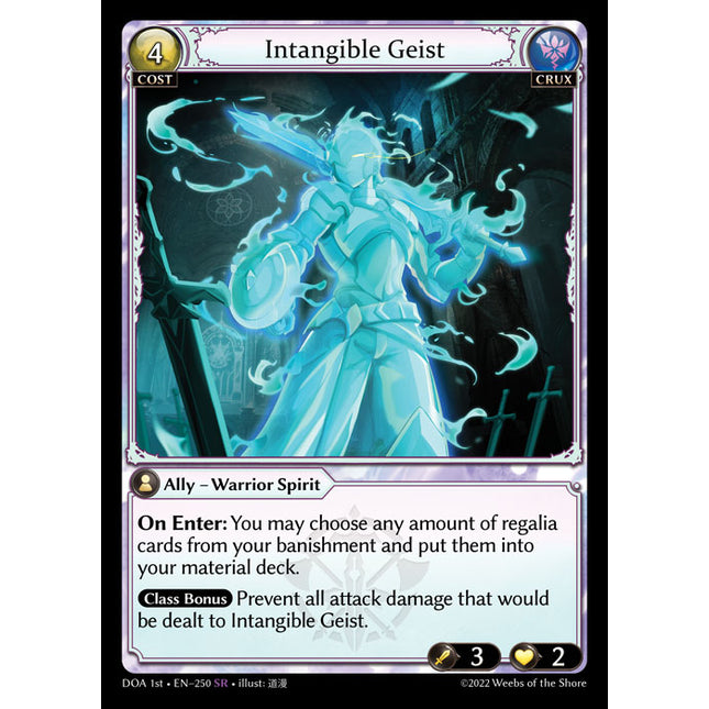 Intangible Geist - DOA 1st EN-250 - Super Rare - Near Mint - Non-Foil - Grand Archive TCG