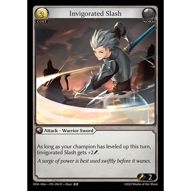 Invigorated Slash - DOA Alter EN-094 - x4 - Common - Near Mint - Non-Foil - Grand Archive TCG