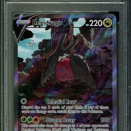 Regidrago V - 184/195 - PSA 10 - Alt Art - Silver Tempest - Pokemon - 56977