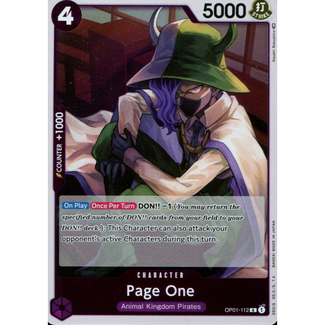 Page One - OP01-112 - Rare - English - One Piece TCG OP-01