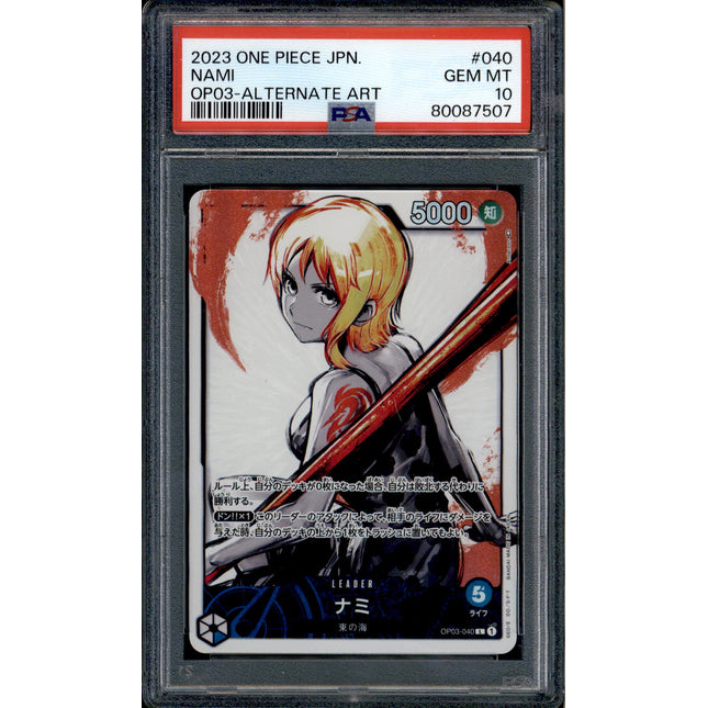 Nami - OP03-040 - PSA 10 - Alt Art - OP03 - One Piece - 87507