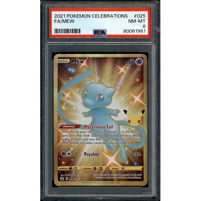 Mew - 025/025 - PSA 8 - Secret Rare - Celebrations - Pokemon - 61961