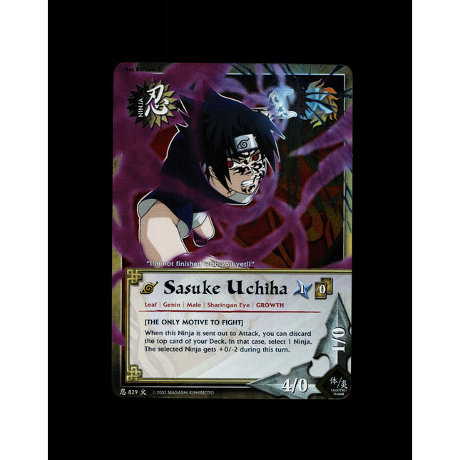 Sasuke Uchiha - 829 - NM - 1st Edition - Foil - Naruto CCG - D4-180