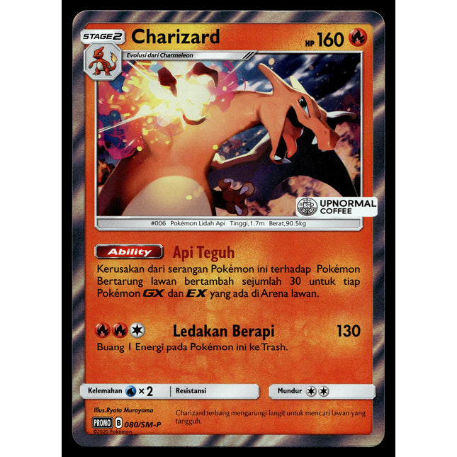 Charizard - 080/SM-P - PSA NM - Indonesian - Upnormal Coffee - Promo - Pokemon - A1-84