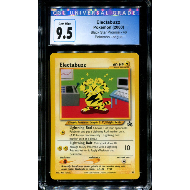Electabuzz - 46 - CGC 9.5 - Black Star Promo - Pokemon - 54054