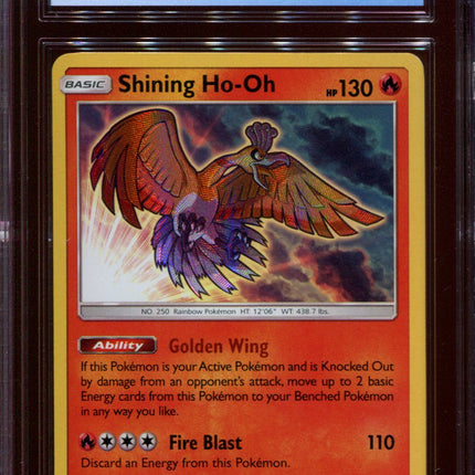 Shining Ho-oh - SM70 - CGC 9 Mint - Black Star Promo - Shining Legends - 68256