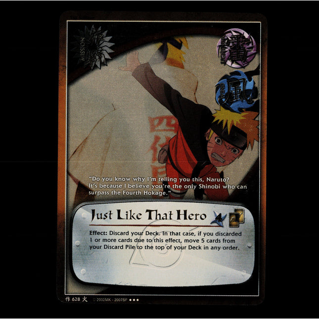 Just Like That Hero - 628 - NM - Foil - Promo - Naruto CCG - E1-66