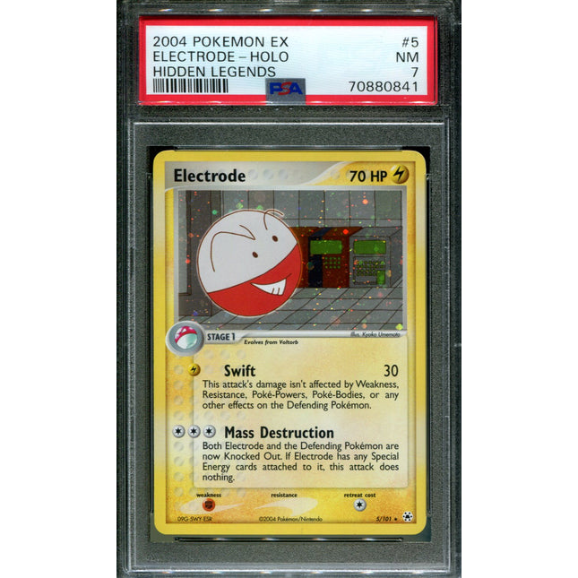 Electrode - 5/101 - PSA 7 - Holo - Hidden Legends - Pokemon - 80841
