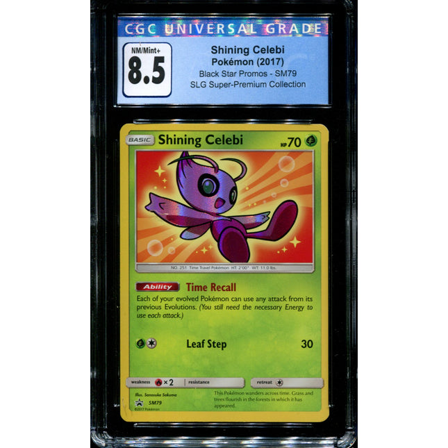 Shining Celebi - SM79 - CGC 8.5 - Black Star Promo - Shining Legends - Pokemon -  15148