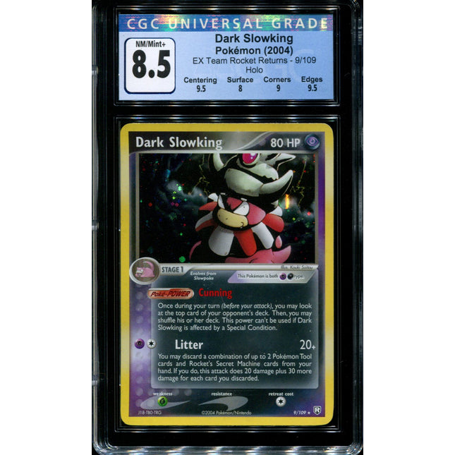 Dark Slowking - 9/109 - CGC 8.5 - Holo - Team Rocket Returns - 36728