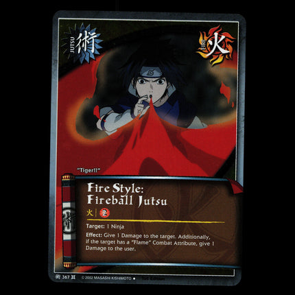 Fire Style: Fireball Jutsu - 367 - NM - 1st Edition - Foil - Naruto CCG - D3-50