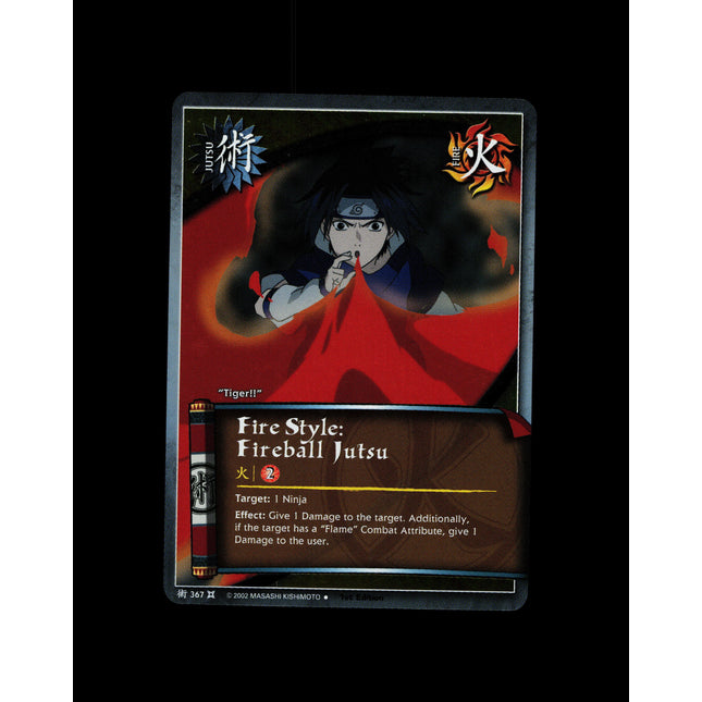 Fire Style: Fireball Jutsu - 367 - NM - 1st Edition - Foil - Naruto CCG - D3-50