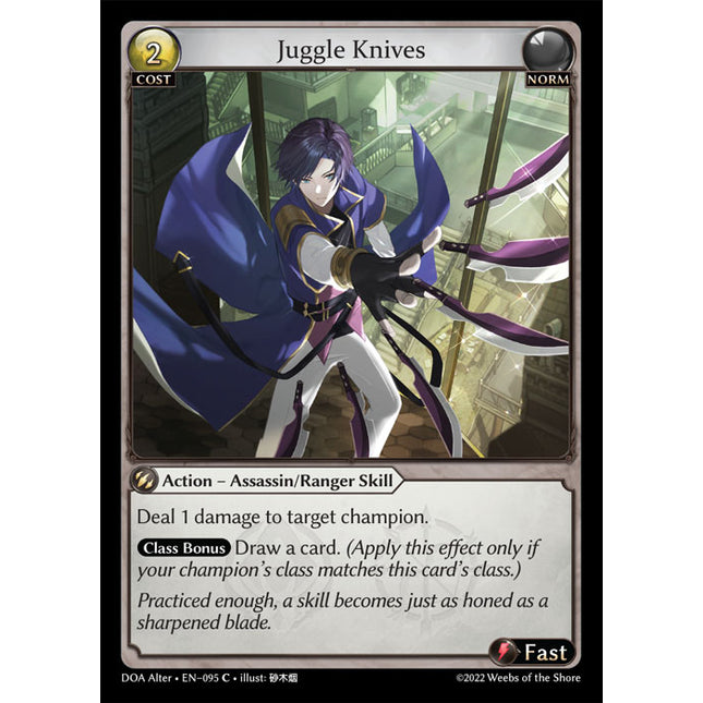 Juggle Knives - DOA Alter EN-095 - x4 - Common - Near Mint - Non-Foil - Grand Archive TCG