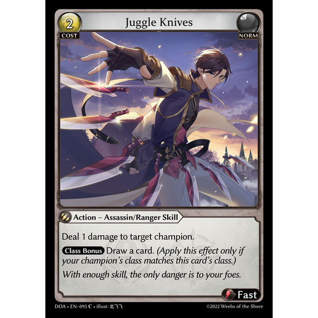 Juggle Knives - DOA 1st EN-095 - Common - Near Mint - Non-Foil - Grand Archive TCG