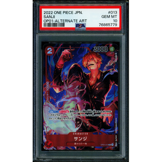 Sanji - OP01-013 - PSA 10 - Alt Art Japanese - OP01 - One Piece - 65779