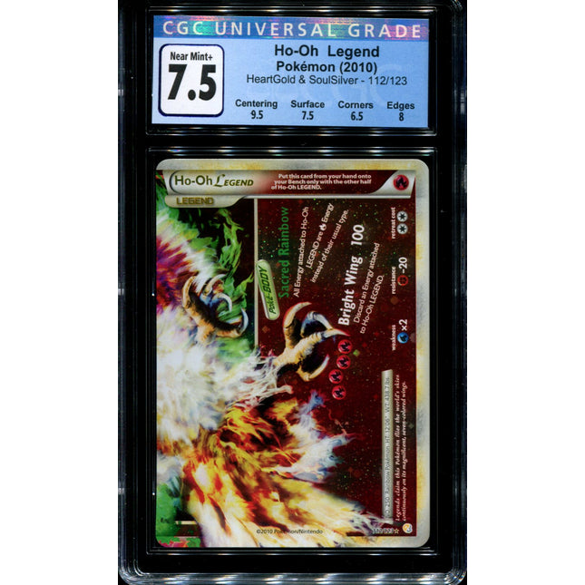 Ho-oh Legend Bottom - 112/123 - CGC 7.5 - Ultra Rare - HeartGold & SoulSilver - Pokemon - 68424