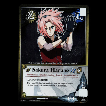 Sakura Haruno - PR 040 - NM - Unlimited Foil - Promo - Naruto CCG - D3-152