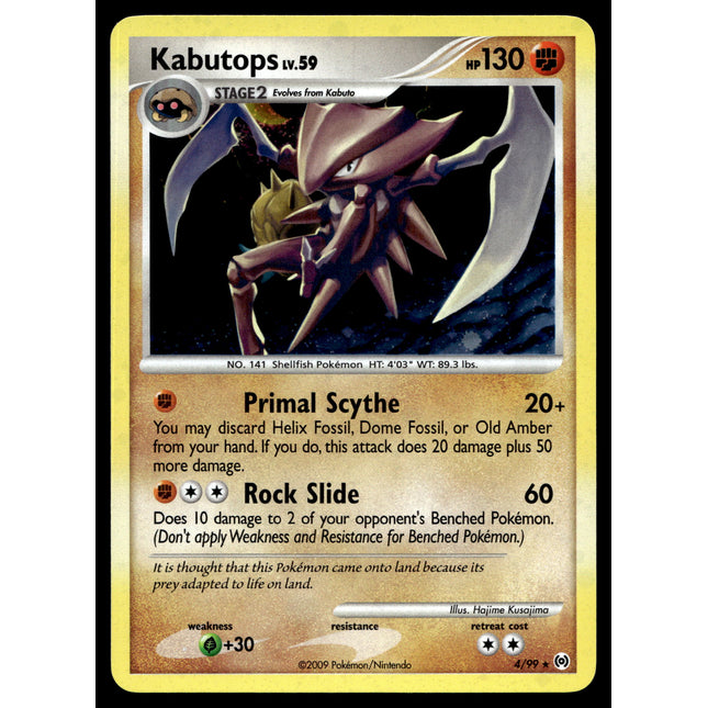 Kabutops - 4/99 - NM - Holo - Arceus - Pokemon - A9-70