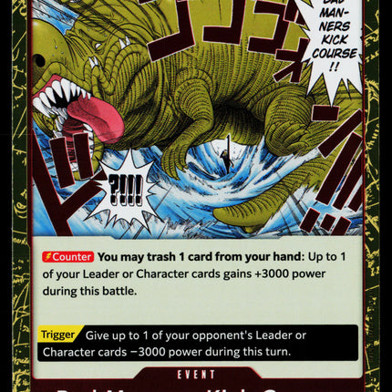 Bad Manners Kick Course - OP04-016 - NM - Rare - English OP04 - One Piece TCG