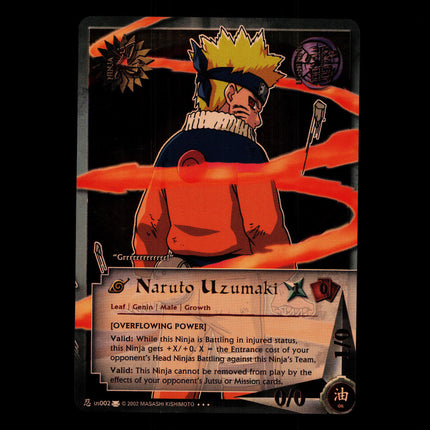Naruto Uzumaki - us002 - NM - 1st Edition Foil - Promo - Naruto CCG - D4-196