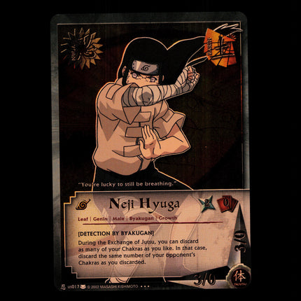 Neji Hyuga - us017 - NM - 1st Edition - Foil - Naruto CCG - D4-207