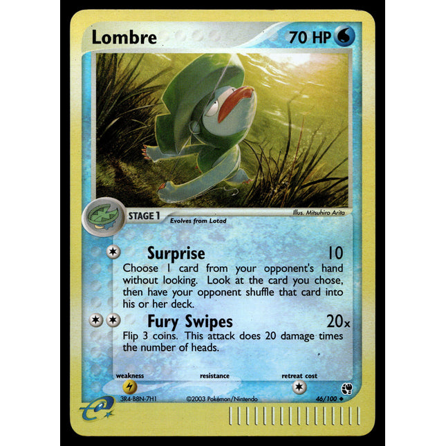 Lombre - 46/100 - NM - Reverse Holo - Sandstorm - Pokemon - A9-33