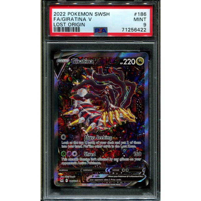 Giratina V - 186/196 - PSA 9 - Alternate Art - Lost Origin - Pokemon - 56422