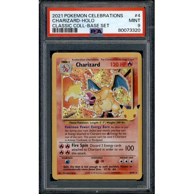 Charizard - 4/102 - PSA 9 - Holo - Celebrations - Pokemon - 73320