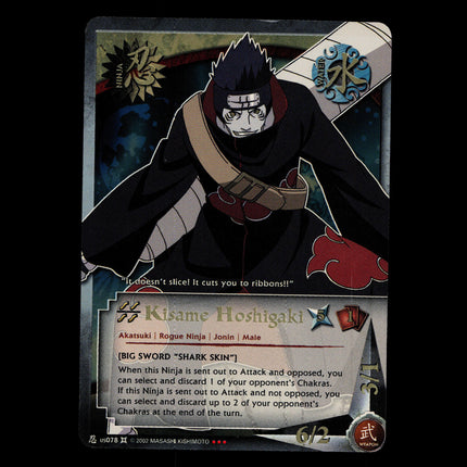 Kisame Hoshigaki - us078 - NM - Unlimited - Super Rare Foil - Naruto CCG - D3-154