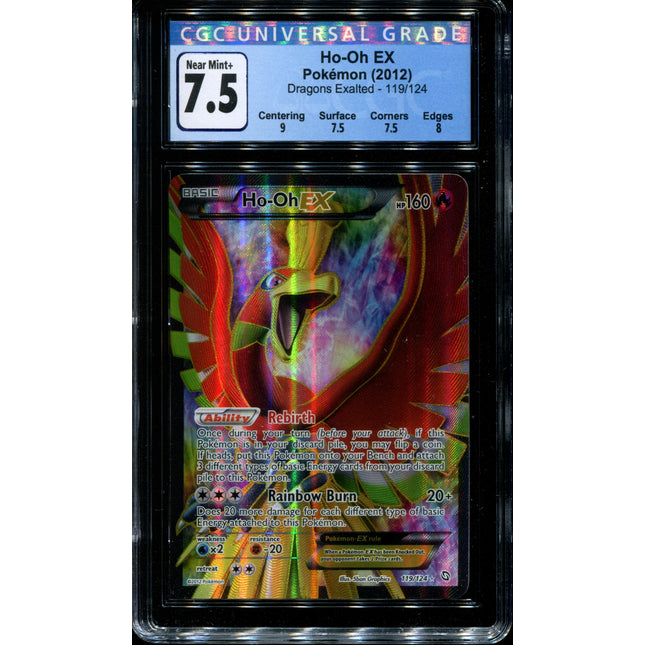 Ho-oh EX - 119/124 - CGC 7.5 Near Mint+ - Dragons Exalted - 02010