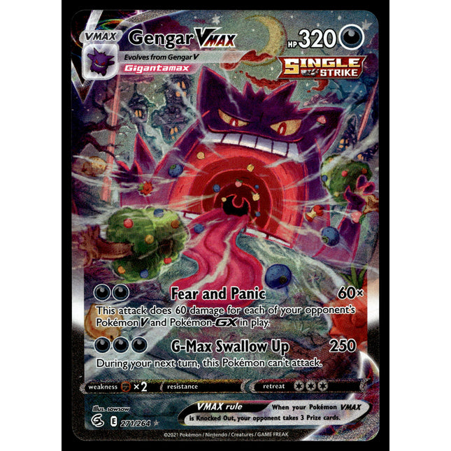Gengar Vmax - 271/264 - NM - Alt Art - Fusion Strike - Pokemon - C2-1