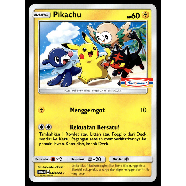 Pikachu - 009/SM-P - PSA NM - Indonesian - Indomart - Promo - Pokemon - A1-63