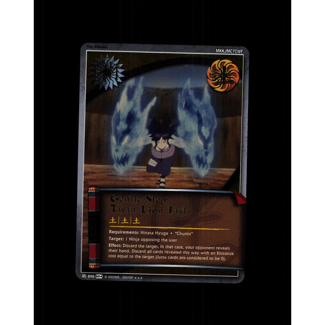 Gentle Step: Twin Lion Fists - 898 - NM - 1st Edition Foil - S24 - Naruto CCG - D4-102