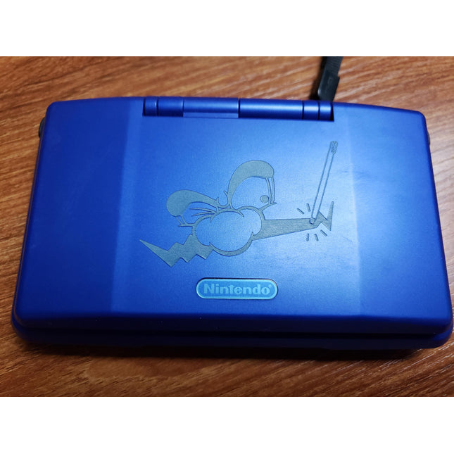 Nintendo DS Blue Console - Nintendo World New York - Etched Wario Ware Design - Extremely Rare - Used