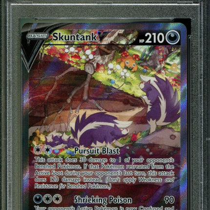 Skuntank V - 181/195 - PSA 10 - Alt Art - Silver Tempest - Pokemon - 56980