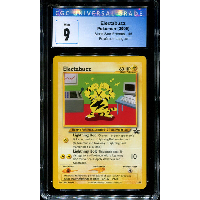 Electabuzz - 46 - CGC 9 - Black Star Promo - Pokemon - 54064