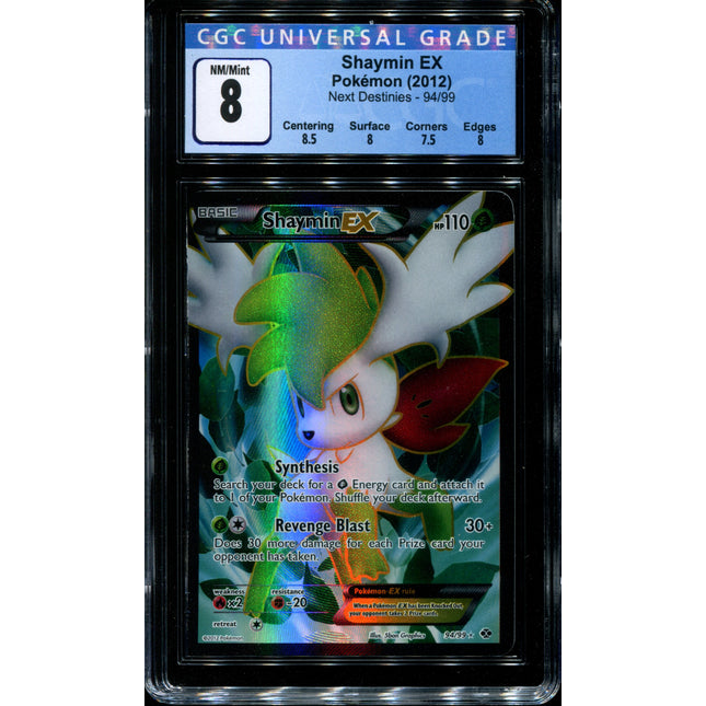 Shaymin EX - 94/99 - CGC 8 NM/Mint - Next Destinies - 02045