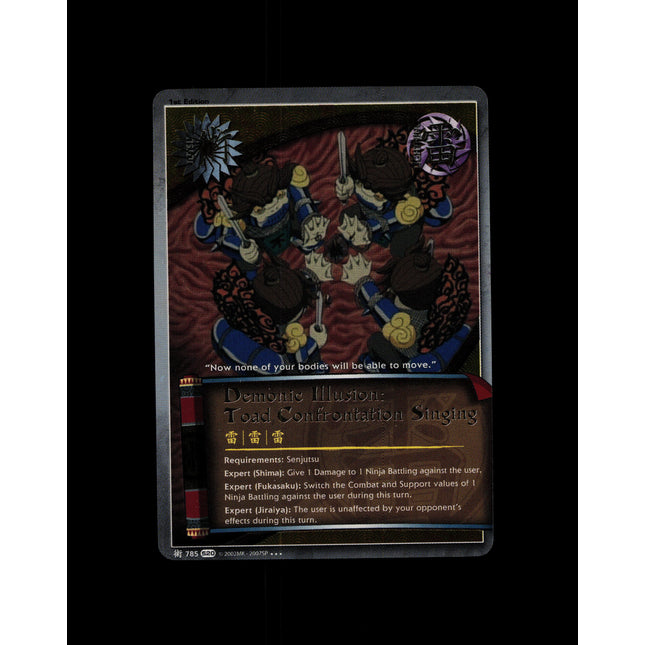 Demonic Illusion: Toad Confrontation Singing - 785 - NM - 1st Edition - Super Rare Foil - Naruto CCG - D3-62