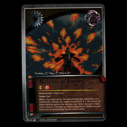 Release of Fury - 641 - NM - 1st Edition - Foil - Naruto CCG - D4-294