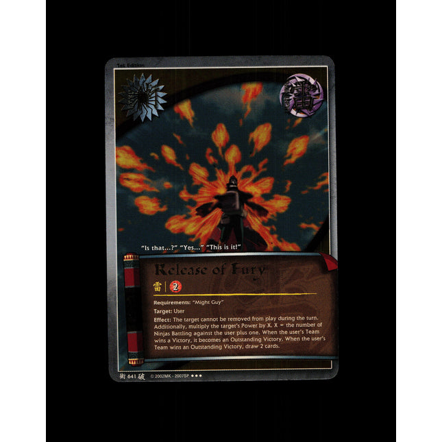Release of Fury - 641 - NM - 1st Edition - Foil - Naruto CCG - D4-294