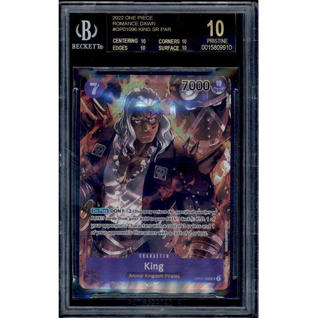 King - OP01-096 - BGS 10 Black Label - Alt Art - Romance Dawn - One Piece - 09910