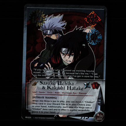 Sasuke Uchiha & Kakashi Hatake - PR 025 - NM - Foil - Promo - Naruto CCG - E1-28
