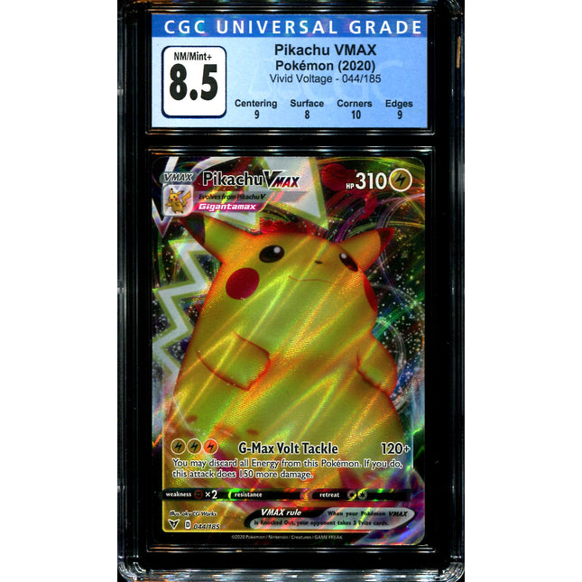 Pikachu Vmax - 044/185 - CGC 8.5 - Vivid Voltage - Pokemon - 28199