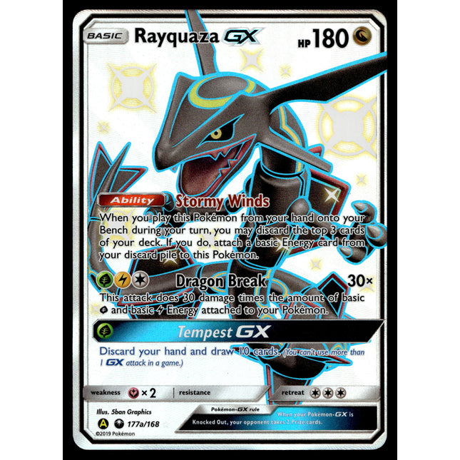 Rayquaza GX - 177a/168 - NM - Full Art - Hidden Fates - Pokemon - A6-60