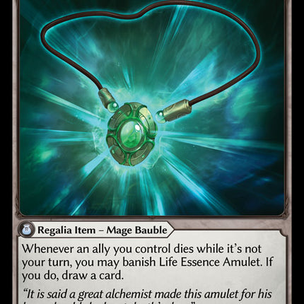Life Essence Amulet - DOA 1st EN-040 - Common - Near Mint - Foil - Grand Archive TCG