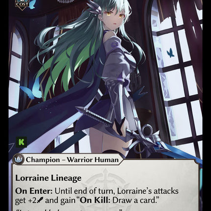Lorraine, Blademaster - KSP-001 - Promotional Rare - Near Mint - Foil - Grand Archive TCG
