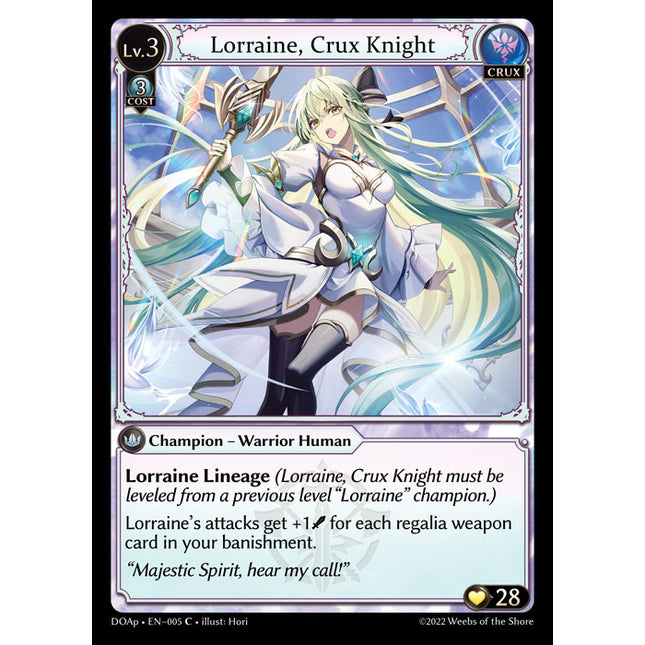 Lorraine, Crux Knight - DOAp-005 - Common - Near Mint - Non-Foil - Grand Archive TCG