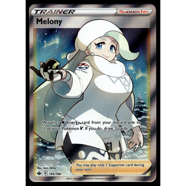 Melony - 195/198 - NM - Full Art - Chilling Reign - Pokemon - A9-131